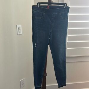 Spanx stretchy distressed jeans